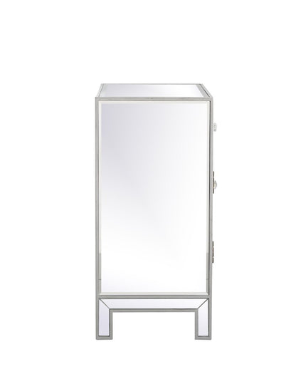 Elegant Furniture & Lighting - Modern 29 in. mirrored cabinet in antique silver - MF71034S veiw 3