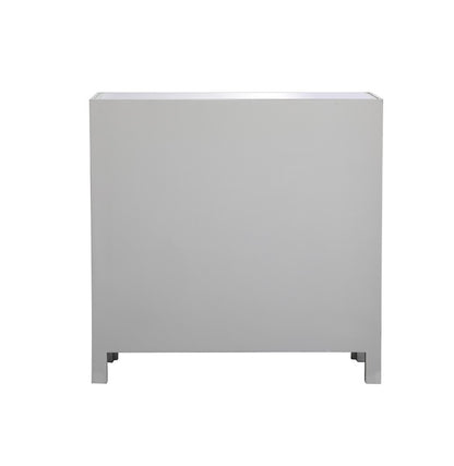 Elegant Furniture & Lighting - Modern 29 in. mirrored cabinet in antique silver - MF71034S veiw 4