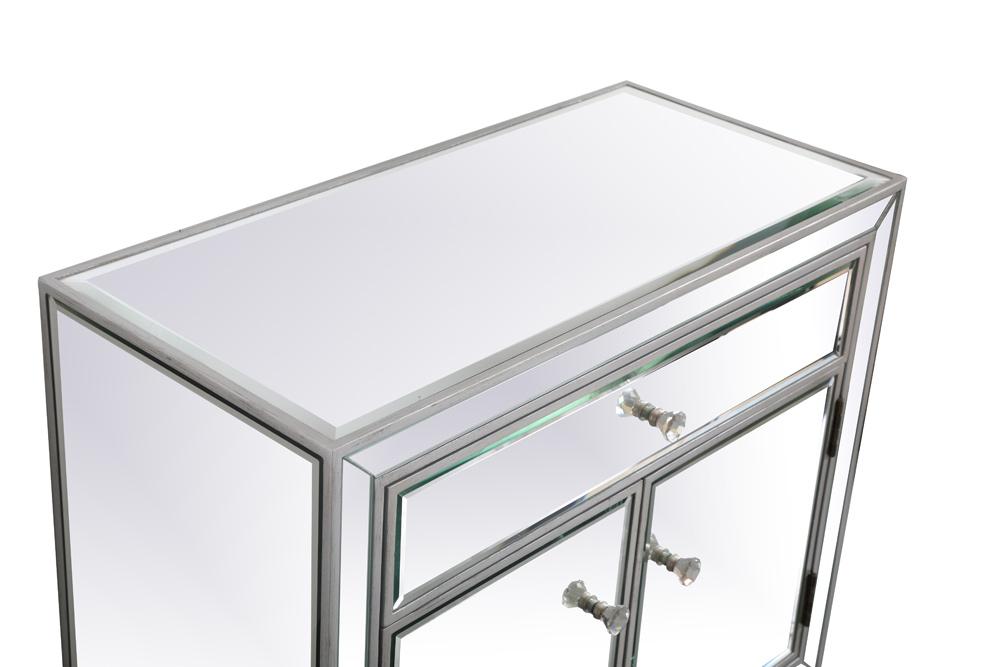Elegant Furniture & Lighting Mirrored Cabinet