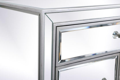 Elegant Furniture & Lighting - Modern 29 in. mirrored cabinet in antique silver - MF71034S veiw 10