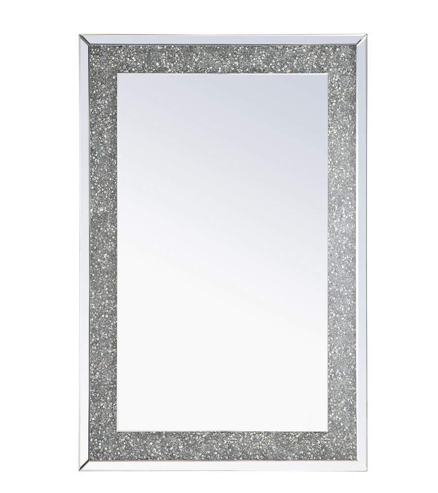 Elegant Furniture & Lighting - Modern 31.5 Inch Rectangle Crystal Mirror In Clear Finish - MR9173 veiw 1