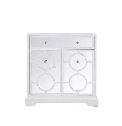Elegant Furniture & Lighting - Modern 32 in. mirrored cabinet in white - MF81002WH veiw 1