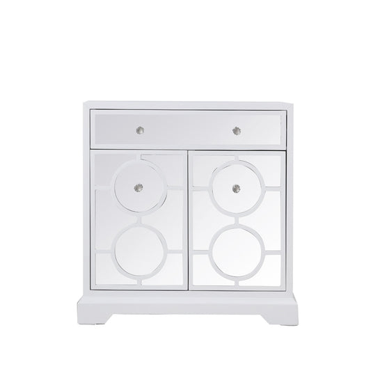 Elegant Furniture & Lighting - Modern 32 in. mirrored cabinet in white - MF81002WH veiw 1
