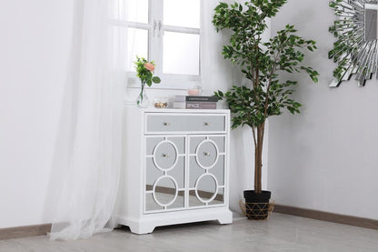Elegant Furniture & Lighting - Modern 32 in. mirrored cabinet in white - MF81002WH veiw 3