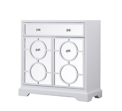 Elegant Furniture & Lighting - Modern 32 in. mirrored cabinet in white - MF81002WH veiw 5