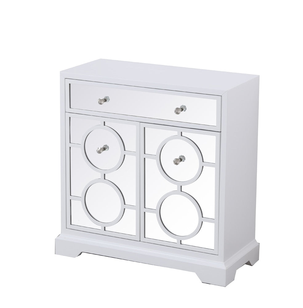 Elegant Furniture & Lighting - Modern 32 in. mirrored cabinet in white - MF81002WH veiw 6