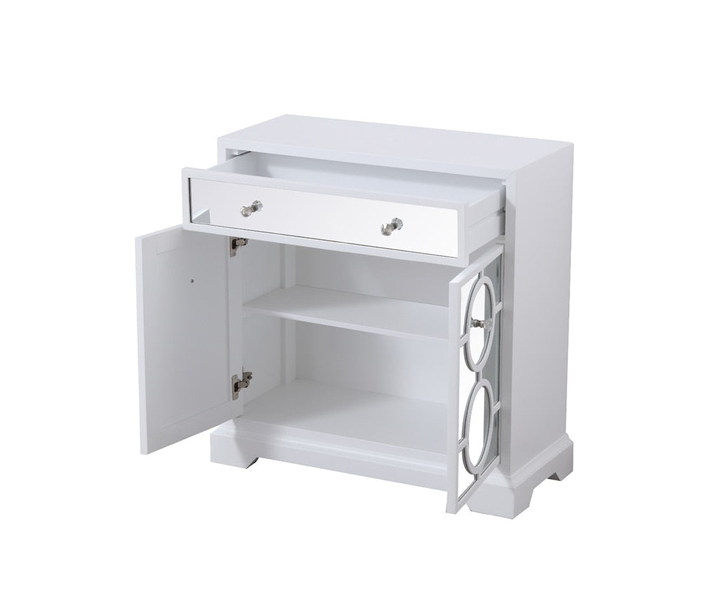 Elegant Furniture & Lighting - Modern 32 in. mirrored cabinet in white - MF81002WH veiw 7
