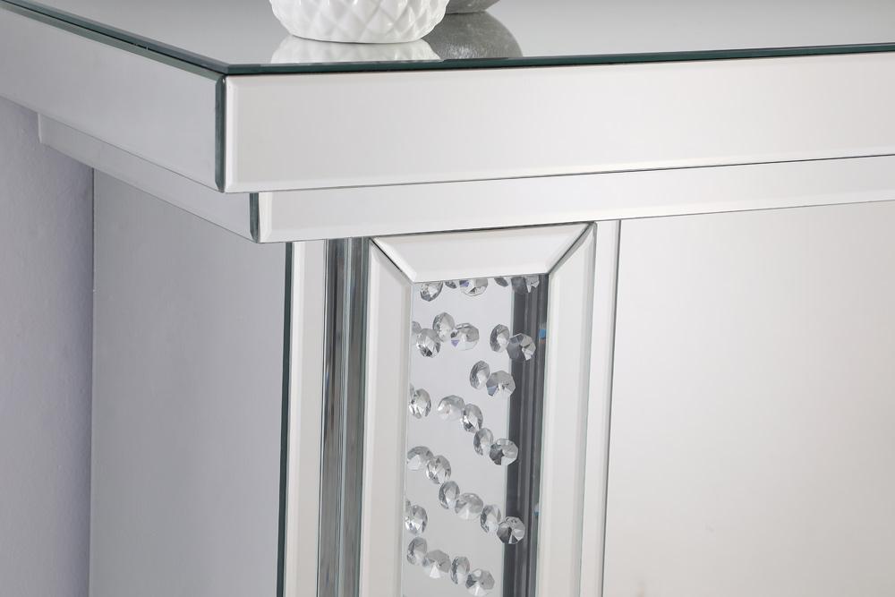 Elegant Furniture & Lighting - Modern 47.5 in. Crystal mirrored mantle with wood log insert fireplace - MF9901-F1 veiw 10