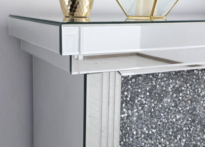 Elegant Furniture & Lighting - Modern 47.5 in. Crystal mirrored mantle with wood log insert fireplace - MF9902-F1 veiw 12