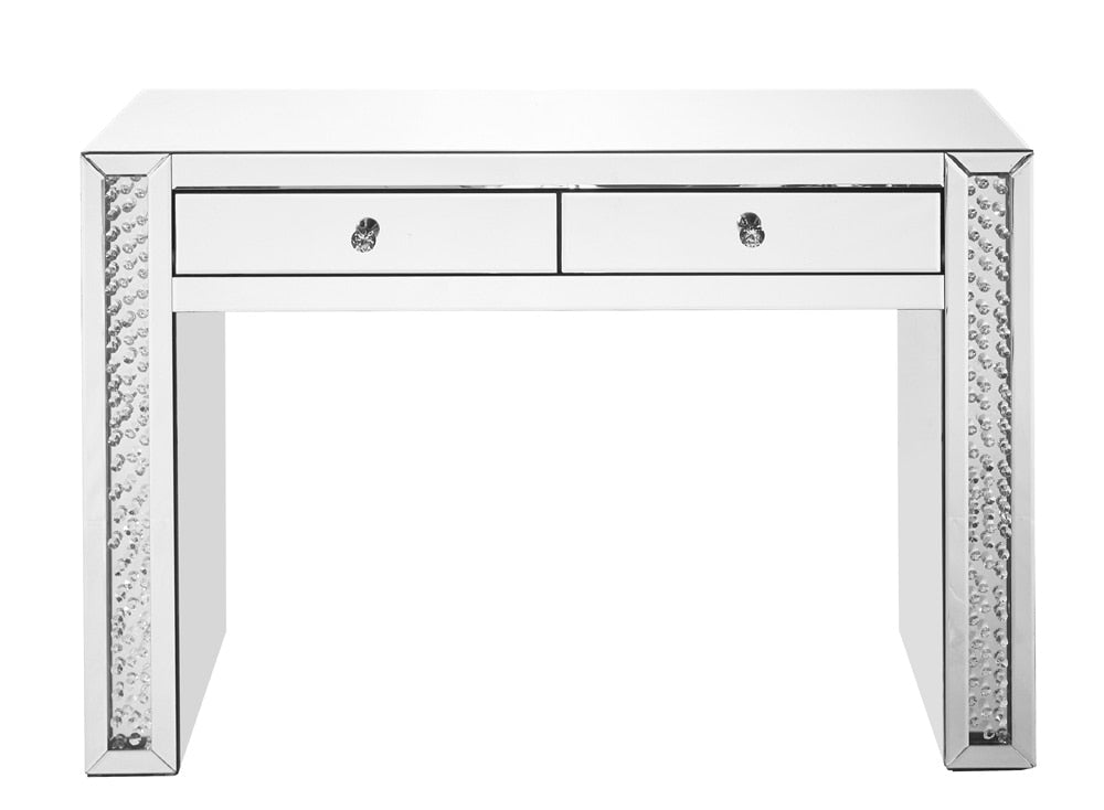 Elegant Furniture & Lighting - Modern 47 inch Rectangle Crystal Vanity Table in Clear Mirror Finish - MF91017 veiw 1