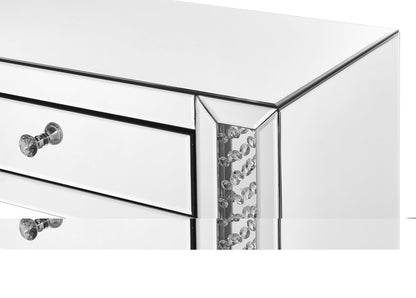 Elegant Furniture & Lighting - Modern 47 inch Rectangle Crystal Vanity Table in Clear Mirror Finish - MF91017 veiw 6