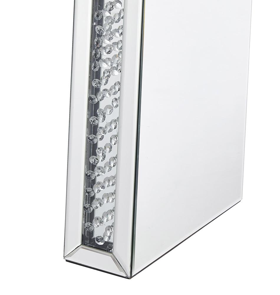 Elegant Furniture & Lighting - Modern 47 inch Rectangle Crystal Vanity Table in Clear Mirror Finish - MF91017 veiw 7