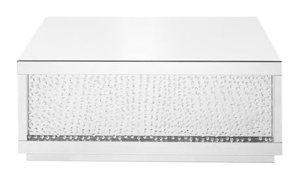 Elegant Furniture & Lighting - Modern 48 inch Rectangle Crystal Coffee Table In Clear Mirror Finish - MF91003 veiw 1
