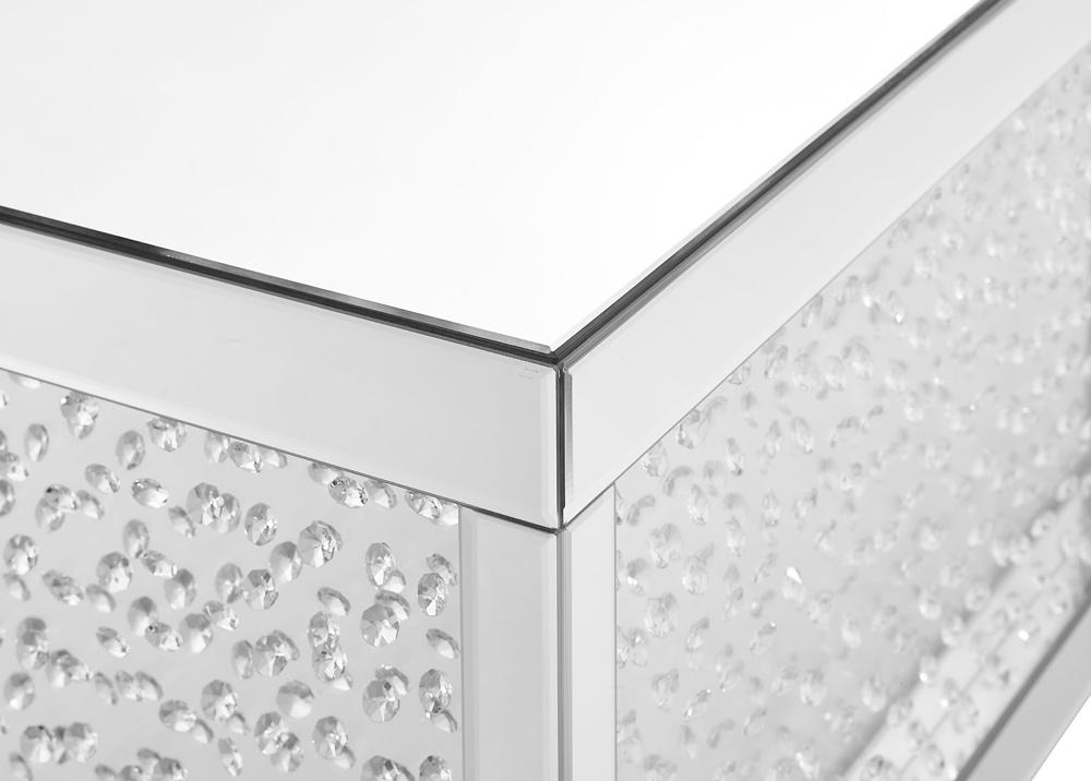 Elegant Furniture & Lighting - Modern 48 inch Rectangle Crystal Coffee Table In Clear Mirror Finish - MF91003 veiw 5