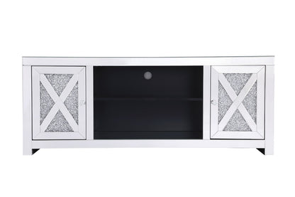 Elegant Furniture & Lighting - Modern 59 in. crystal mirrored TV stand - MF9903 veiw 1