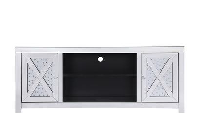 Elegant Furniture & Lighting - Modern 59 in. crystal mirrored TV stand - MF9904 veiw 1