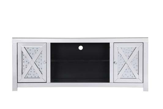 Elegant Furniture & Lighting - Modern 59 in. crystal mirrored TV stand - MF9904 veiw 1