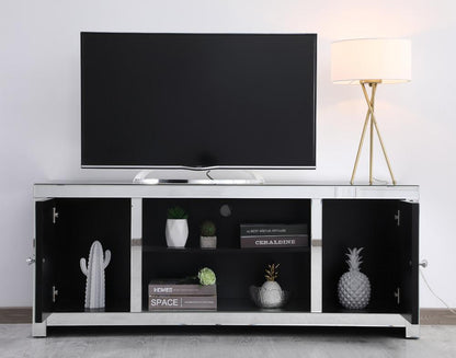 Elegant Furniture & Lighting - Modern 59 in. crystal mirrored TV stand - MF9904 veiw 6