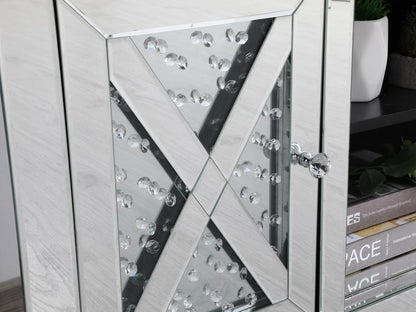 Elegant Furniture & Lighting - Modern 59 in. crystal mirrored TV stand - MF9904 veiw 8
