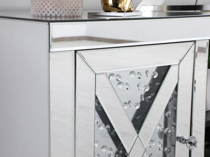 Elegant Furniture & Lighting - Modern 59 in. crystal mirrored TV stand - MF9904 veiw 9