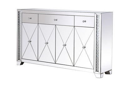 Elegant Furniture & Lighting - Modern 60 in clear crystal mirrored credenza - MF91057 veiw 10