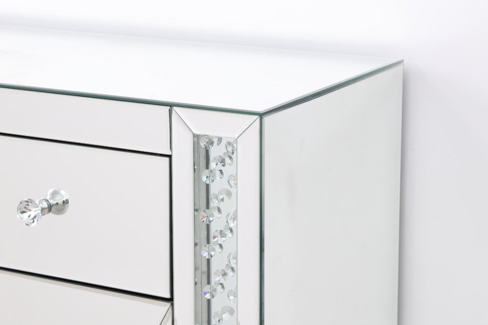 Elegant Furniture & Lighting - Modern 60 in clear crystal mirrored credenza - MF91057 veiw 12