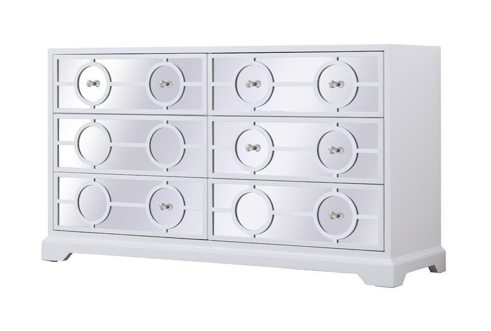 Elegant Furniture & Lighting Mirrored Drawer Cabinet - Thumbnail 5