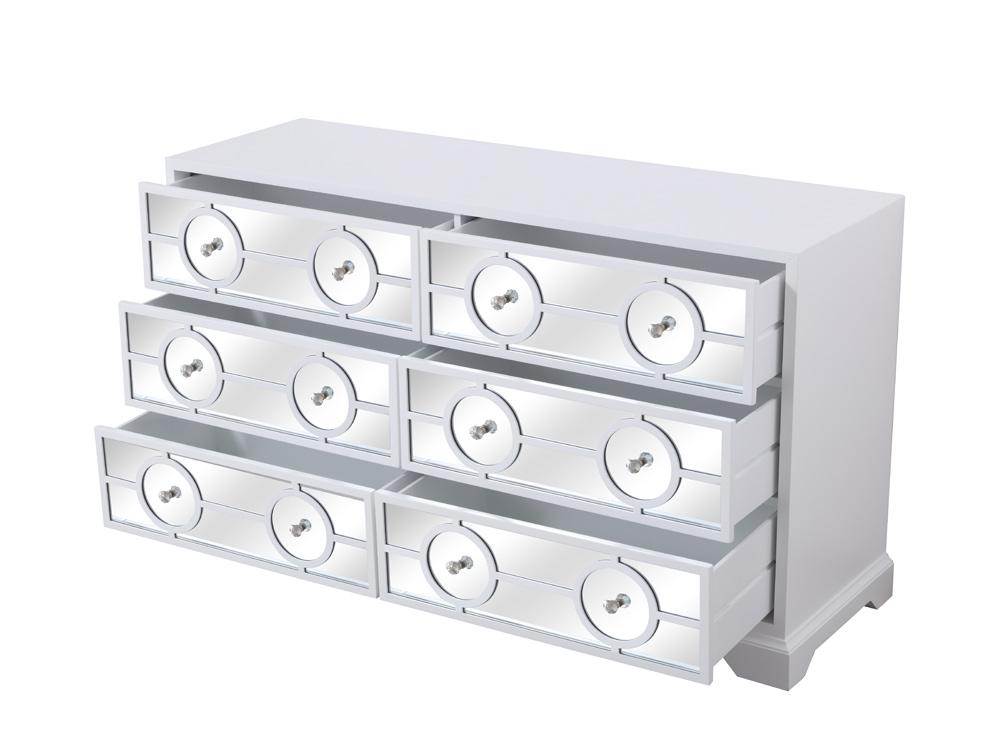 Elegant Furniture & Lighting Mirrored Drawer Cabinet - Thumbnail 4