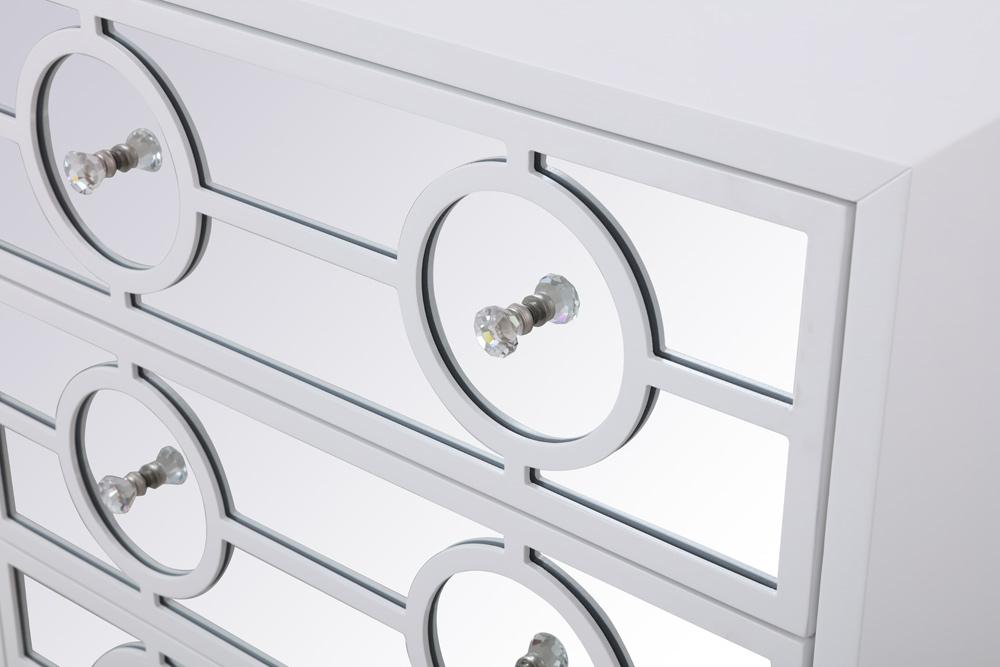 Elegant Furniture & Lighting Mirrored Drawer Cabinet - Thumbnail 3