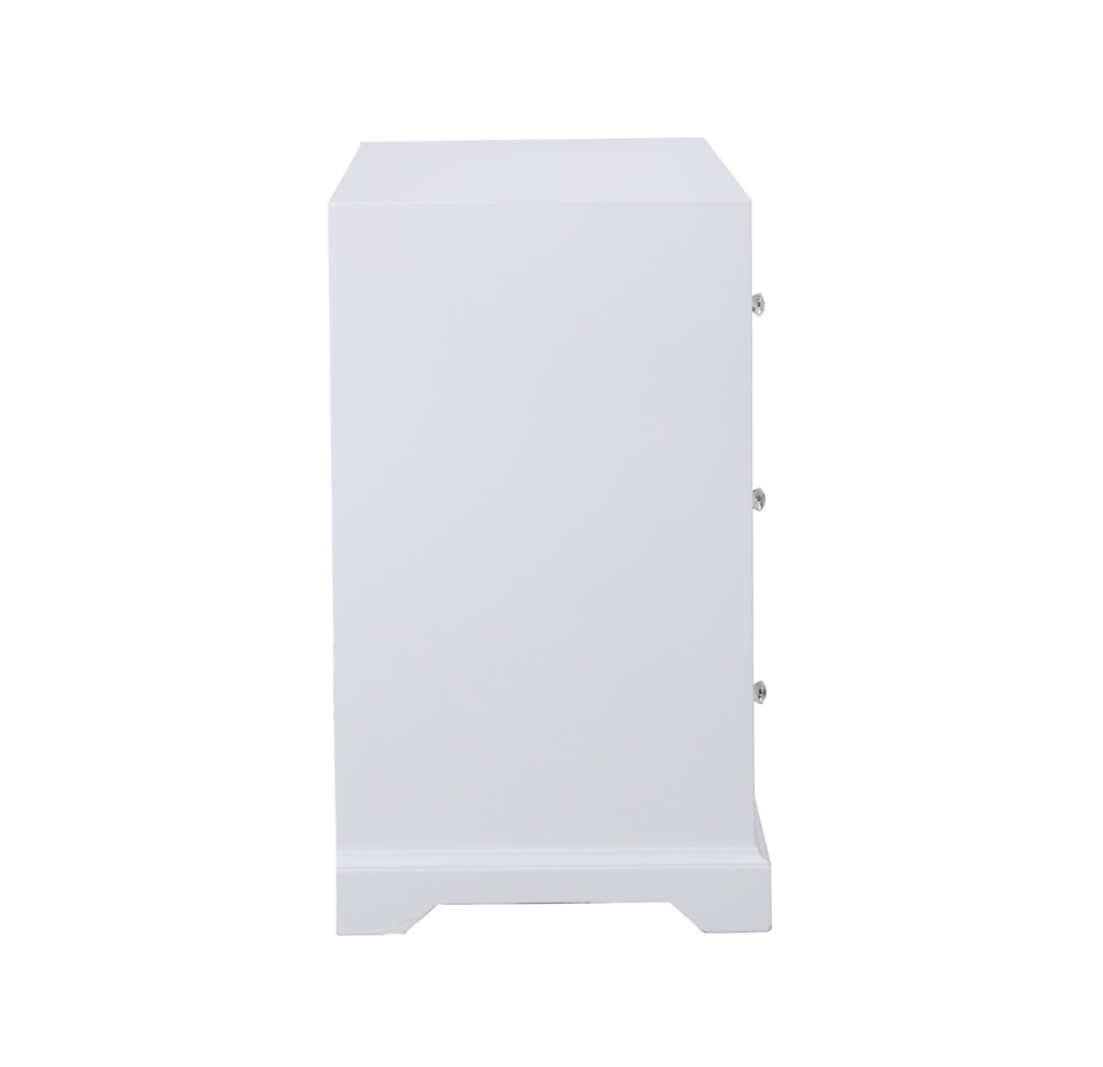 Elegant Furniture & Lighting - Modern 60 in. mirrored six drawer cabinet in white - MF81036WH veiw 9