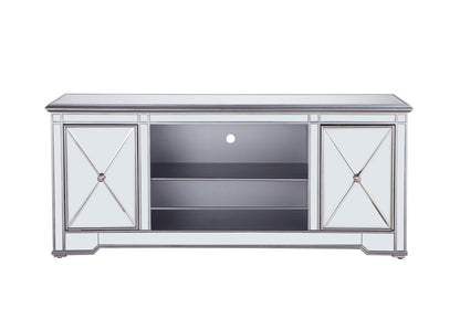 Elegant Furniture & Lighting - Modern 60 in. mirrored TV stand in antique silver - MF601S veiw 1