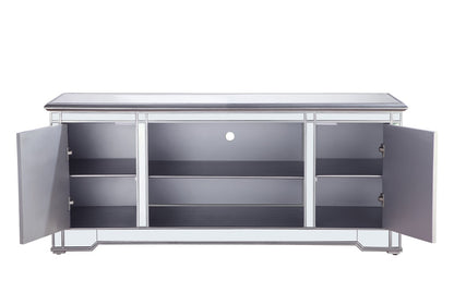 Elegant Furniture & Lighting - Modern 60 in. mirrored TV stand in antique silver - MF601S veiw 8