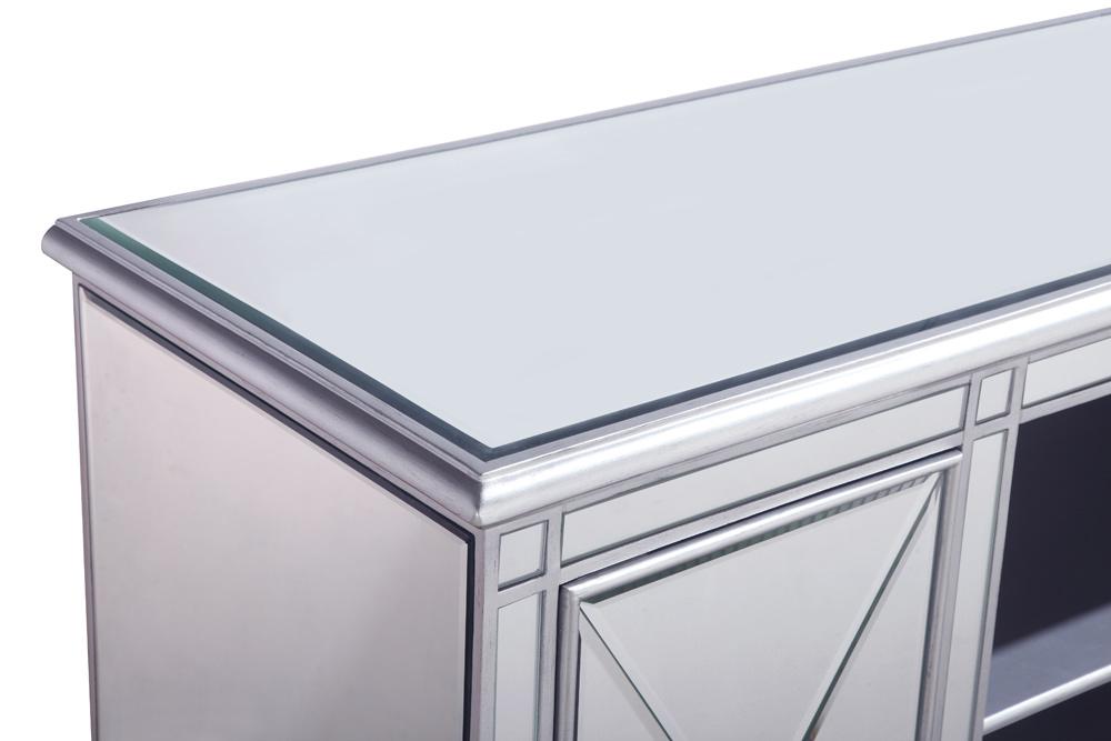 Elegant Furniture & Lighting - Modern 60 in. mirrored TV stand in antique silver - MF601S veiw 9