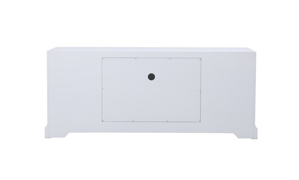 Elegant Furniture & Lighting - Modern 60 in. mirrored TV stand in white - MF801WH veiw 10