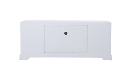 Elegant Furniture & Lighting - Modern 60 in. mirrored TV stand in white - MF801WH veiw 10