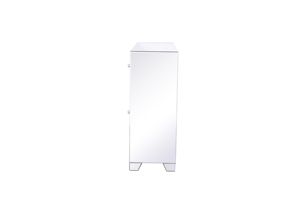 Elegant Furniture & Lighting - Modern 60 in silver crystal mirrored credenza - MF92058 veiw 3