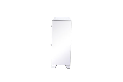 Elegant Furniture & Lighting - Modern 60 in silver crystal mirrored credenza - MF92058 veiw 3