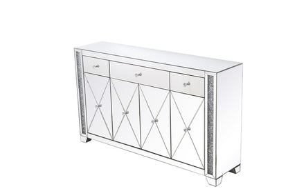 Elegant Furniture & Lighting - Modern 60 in silver crystal mirrored credenza - MF92058 veiw 10