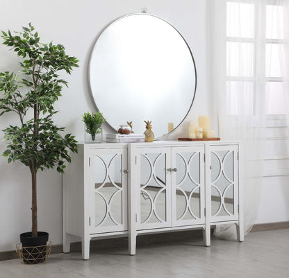 Elegant Furniture & Lighting - Modern 60 inch mirrored credenza in White - MF82001WH veiw 5