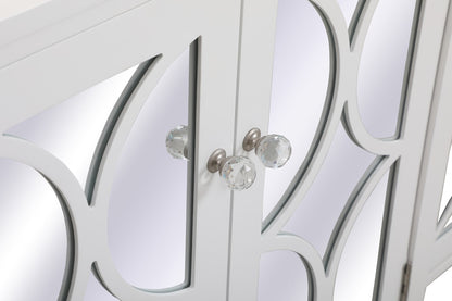 Elegant Furniture & Lighting - Modern 60 inch mirrored credenza in White - MF82001WH veiw 6