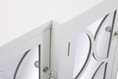 Elegant Furniture & Lighting - Modern 60 inch mirrored credenza in White - MF82001WH veiw 7