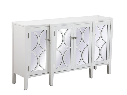 Elegant Furniture & Lighting - Modern 60 inch mirrored credenza in White - MF82001WH veiw 9