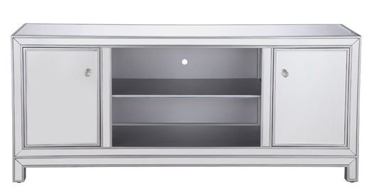 Elegant Furniture & Lighting - Modern 60 in. mirrored TV stand in antique silver - MF701S veiw 1