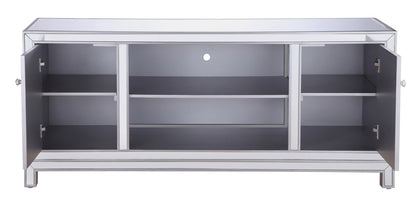 Elegant Furniture & Lighting - Modern 60 in. mirrored TV stand in antique silver - MF701S veiw 8