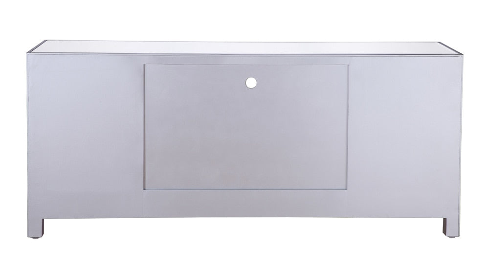 Elegant Furniture & Lighting - Modern 60 in. mirrored TV stand in antique silver - MF701S veiw 10