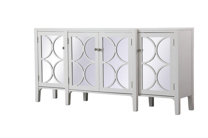 Elegant Furniture & Lighting - Modern 72 inch mirrored credenza in White - MF82111WH veiw 8