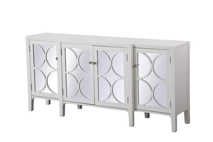 Elegant Furniture & Lighting - Modern 72 inch mirrored credenza in White - MF82111WH veiw 9