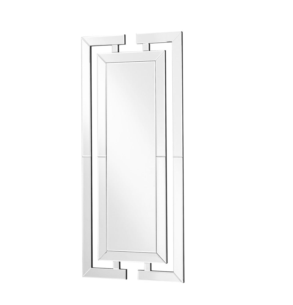 Elegant Furniture & Lighting - Modern Sparkle 21 in. Contemporary Rectangle Mirror in Clear - MR9146 veiw 1