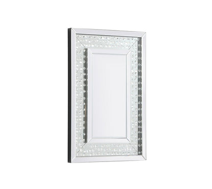 Elegant Furniture & Lighting - Modern Sparkle 24 in. Contemporary Crystal Rectangle Mirror in Clear - MR9101 view  3