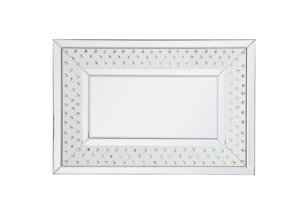 Elegant Furniture & Lighting - Modern Sparkle 24 in. Contemporary Crystal Rectangle Mirror in Clear - MR9101 view  4